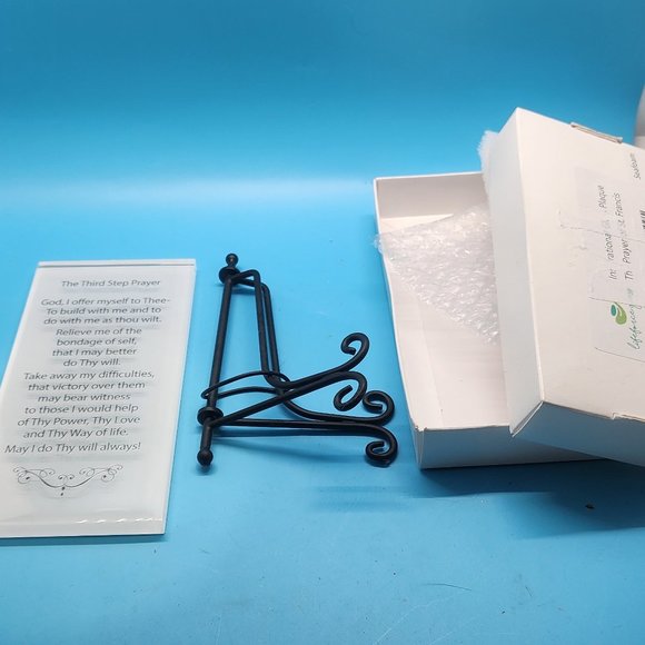 Inspirational Seafoam Glass Plaque, St Francis Prayer - Picture 2 of 5